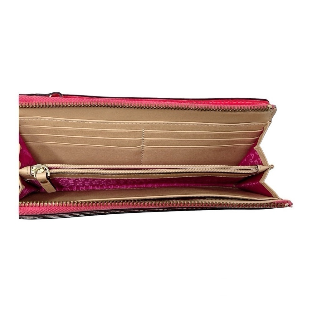 Kate Spade Leather Wristlet Wallet Layton Wellesley WLRU1779 Bright Hot Pink - Picture 8 of 13